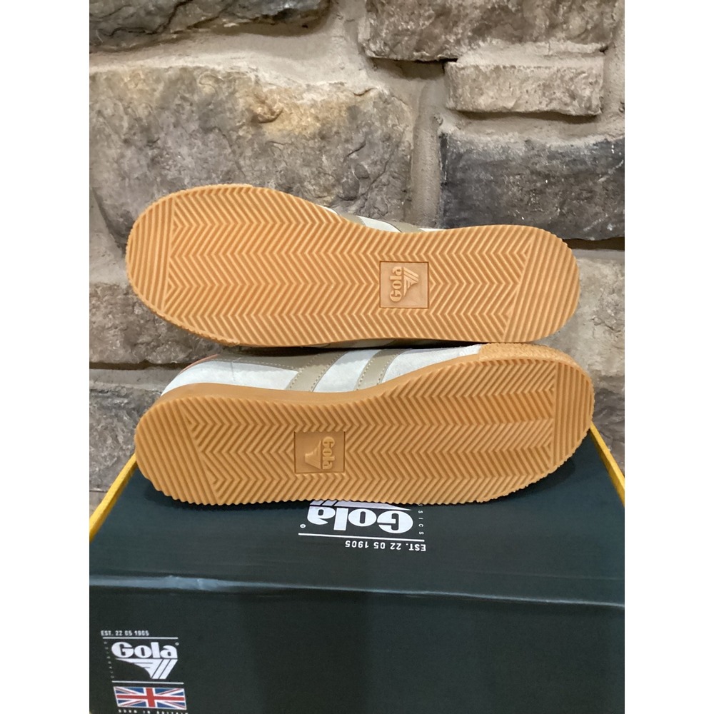Gola Elan Trainer Bone Light Caramel Terracotta Suede Sneakers Size Womens 8 New - Picture 4 of 8
